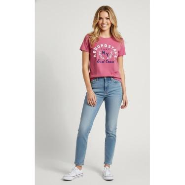 Imagem de Camiseta Feminina Aeropostale Rosa Escuro - 9840145-Feminino