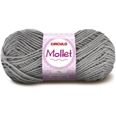 Imagem de Fio Mollet Círculo 100g 200m Lã Acrílica Tricô Crochê Artesanato Touca Cachecol Inverno Novelo (700 - ALUMÍNIO)