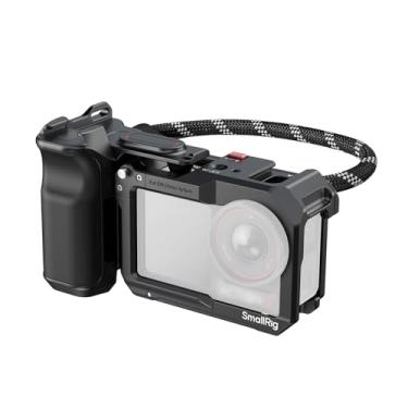 Imagem de SMALLRIG Conjunto de alça para DJI Osmo Action 5 Pro / 4/3 com Cage, alça de fotografia de rua para DJI liberação rápida, disparador de liberação rápida, sapato frio, alça de mão, rosca de 1/4