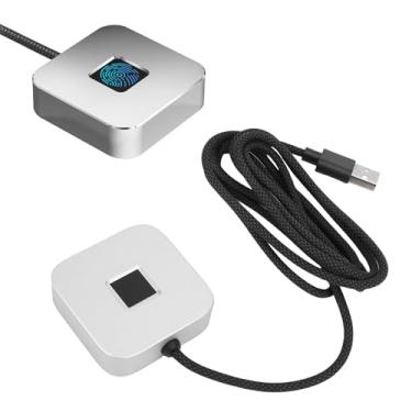 Imagem de GOWENIC Leitor de Impressão Digital USB, Dongle Biométrico Portátil do PC do Varredor da Impressão Digital de USB para Vitórias 10/11 Olá, Toque de 360 ​​graus, Correspondência Rápida (Prata)