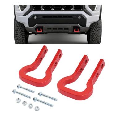 Imagem de Gelacie Ganchos de reboque compatíveis com Chevrolet Colorado 2023-2024 GMC Canyon substituir 85137122 2 peças de aço vermelho