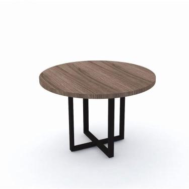 Imagem de Mesa Reunião Redonda 1100pe40tub Walnut-preto