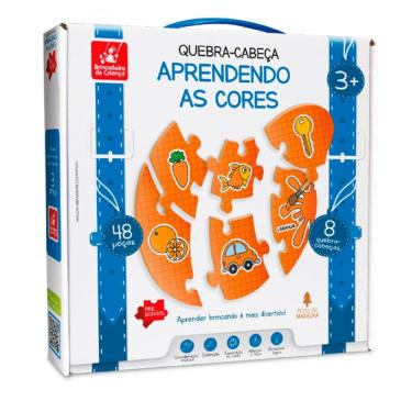 Imagem de Quebra-cabeça Aprendendo as Cores 48 Peças - Brincadeira de Criança