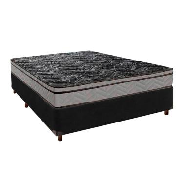 Imagem de Cama + Box Preto e Colchão D28 Casal - Conforto Paropas