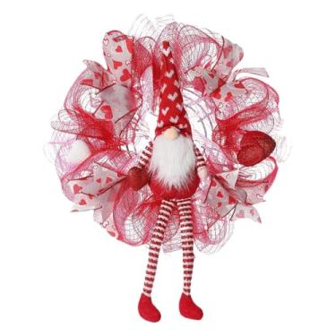 Imagem de Grinaldas de dos Namorados para Porta | Decoração de 55 Centímetros - Decorações de Grinalda para Feriados,Para Casa, Casais, Casamento, Lareira, Parede, Janela, Escritório em Casa, Apartamento, Café,