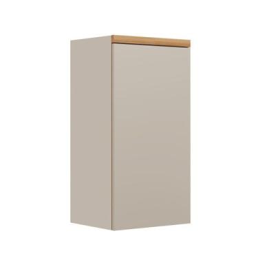 Imagem de Armário Aéreo Allure Linea Brasil 40cm MDF, Jequitiba/Gris Fosco