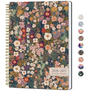 Imagem de Agenda mensal 2026-2027, calendário estético de 2 meses, 24 meses de janeiro de 2026 a dezembro de 2027, agenda mensal de 26 a 27, perfeita para escola, escritório, casa, 17,8 x 25,4 cm - Jardim