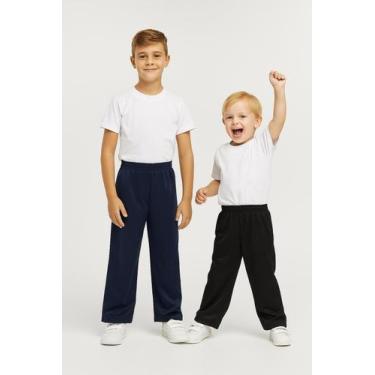 Imagem de Calça de Uniforme Escolar Infantil e Juvenil Helanca Flanelada - Santa