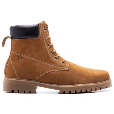 Imagem de Bota Coturno Masculina Couro Nobuck Tratorada Cano Medio