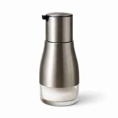 Imagem de Porta Temperos de Vidro 320ml com Dosador Retrátil em Aço Inox, Dispenser para Condimentos, Compacto e Fácil de Limpar