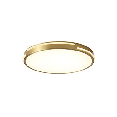 Imagem de Lâmpada de teto moderna de LED embutida Fxture regulável 3000K 4000K 5000K Lâmpada de teto com base de latão dourado lâmpada de teto para sala de estar quarto - luz tricolor de cobre 30 cm