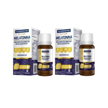 Imagem de Kit 2 Melatonina Catarinense Nutrição Gotas Maracujá 20mL