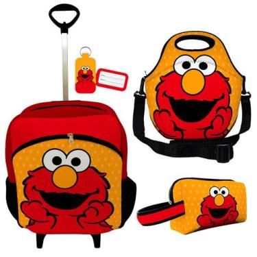 Imagem de Kit Escolar Infantil Mochila de Rodinha Lancheira Térmica Necessaire P