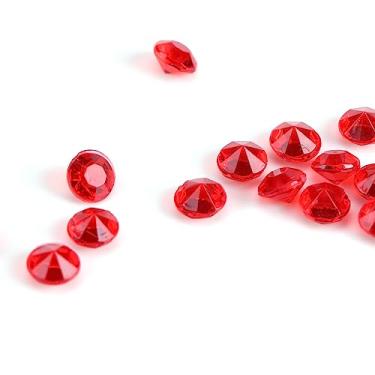 Imagem de Mingzhe 1000 Unidades/saco 4mm Contas Acrílicas Transparentes Enchimento de Vaso Decoração de Festa Casamento Contas DIY, Brilho e Glamour para Casa e Artesanato Com Vários (Vermelha)