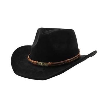 Imagem de Chapéu De Cowboy Vintage Em Camurça Para Homens E Mulheres, Chapéu De 