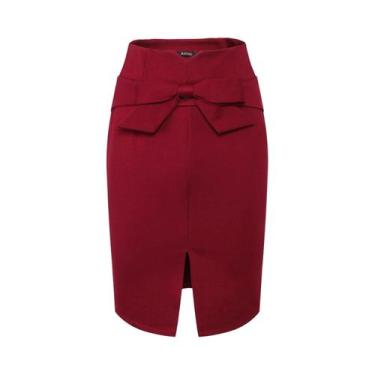 Imagem de Saia Lápis Elegante De Cintura Alta Para Mulheres, Comprimento Até O J