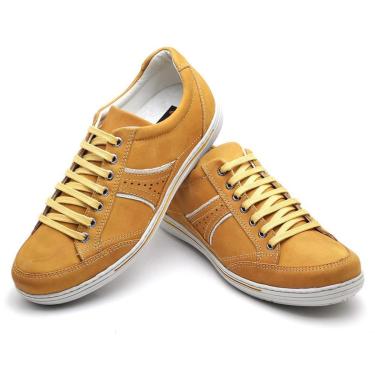 Imagem de Sapatênis Ranster Masculino Em Couro Confortável Amarelo 3013 AMARELO-Masculino