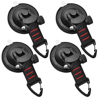 Imagem de 4 peças Gancho de Fixação com Ventosa para Awning Carro Camping Lona Acessório Perfeito Pendurar Toalhas Brinquedos Roupões Banho Adequado Viagens Bagageiro Lar Anexa-se a Superfícies Planas e Lisas