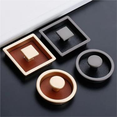 Imagem de Puxadores de porta de armário ocultos inserção de liga de zinco puxador de gaveta puxador de gaveta preto pérola móveis ferragens 1 peça (preto pérola B)