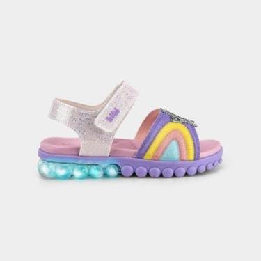 Imagem de Sandália Infantil de Luz Bibi Summer Roller Light Branca de Estrela-Feminino