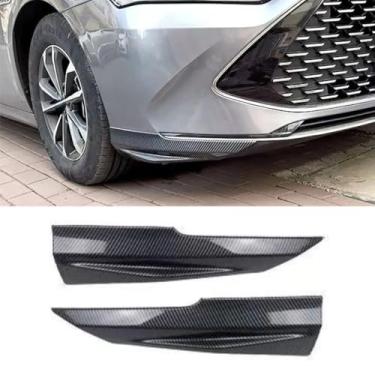 Imagem de Kit de carroceria de spoiler difusor de para-choque dianteiro para carro compatível com Qin Plus DMI 2021-2024 Protetor de para-choque acabamento de canto acessórios para carro (aparência de carbono)
