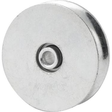 Imagem de Roldana Para Portão 3 Tipo U Aço Zincado R.Bucha Vonder