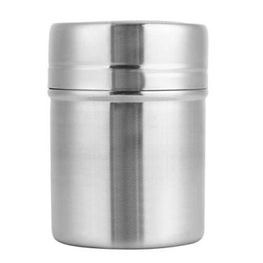 Imagem de aqxreight Peneira de pó de Aço Inoxidável café Açúcar Farinha Jar Pimenta Tempero Shaker Utensílios de CozinhaS Melhorando o Sabor Passe o café para Estruturar Higiênico Limpo e o Design de Malha