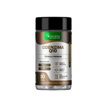 Imagem de Coenzima Q10, Ômega 3, Vitamina E, Coq10, Tcm, Vegano, Denavita-Unissex