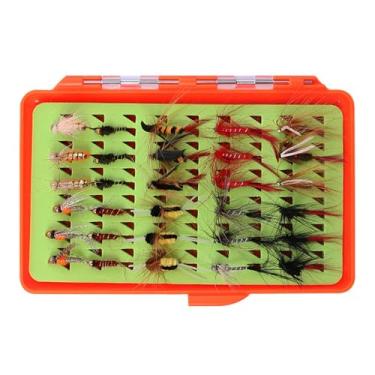 Imagem de Mingzhe Kit de Iscas de Mosca Pesca, Autênticos Ganchos Truta Baixo Iscas Pesca Simuladas Ganchos Mosca Com Caixa para Truta Baixo (81122C30(30 unidades))