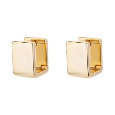 Imagem de Brincos de Argola Redondos Vintage Banhados a Ouro - Aço Inoxidável pa