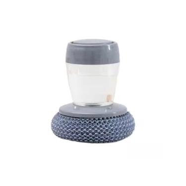 Imagem de Escova de Louça/Panela De Aço com Dispenser Recipiente para Detergente Fogão Cozinha Limpeza Esponja