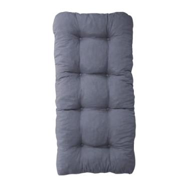 Imagem de Almofada Futon Grande 120x60x15cm Assento Macio para Cadeira Sofá Balanço Pallet Banco e Colchonete Decorativo(Grafite)