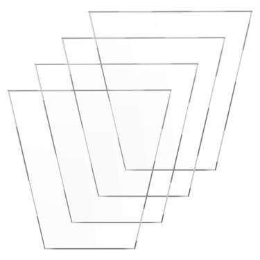 Imagem de Yookeer Painel de vidro temperado padrão para luzes a gás ao ar livre, transparente, resistente ao calor, vidro de substituição espesso (4 peças)