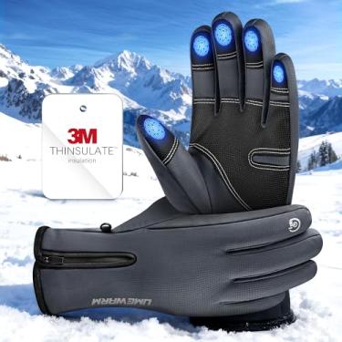 Imagem de Luvas de inverno masculinas e femininas feitas com 3M Thinsalute, -28,9 °C GEANI-TEX Luvas de esqui impermeáveis para clima frio, luvas térmicas de neve de 5 camadas, 10 luvas de snowboard com tela