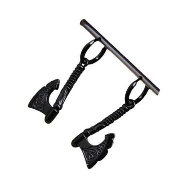 Imagem de Brincos De Aço Inoxidável Com Amuleto De Runa Nó Celta Machado Viking 