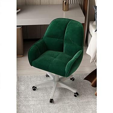 Imagem de Cadeira de escritório para jogos, cadeira de computador, cadeira de veludo, cadeira estofada para escritório em casa, poltrona ergonômica, altura ajustável, cadeira de computador moderna tufada para