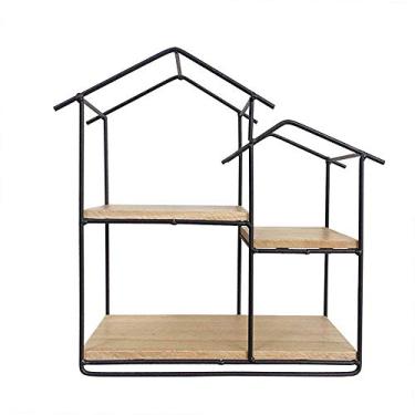 Imagem de Prateleira para presente de parede, decorações de Halloween, suporte de parede, criativo, ferro forjado, madeira, flutuante, decorativo, prateleiras, fotos, velas, plantas, exibição para decoração de