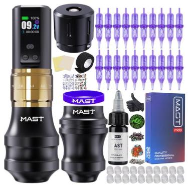 Imagem de Kit de pistola de tatuagem Mast Tattoo Fold2 Pro com bateria de 2000mA