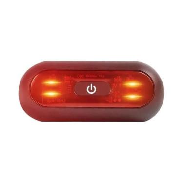 Imagem de Lanterna De Capacete LED Recarregável Com 4 LEDs, Luz Traseira De Segu