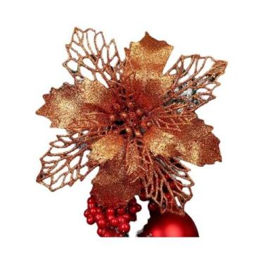 Imagem de Flores Artificiais De Natal De 9CM, 510 Peças, Decoração Para Árvore D