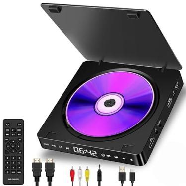 Imagem de Tangxi Mini DVD Player para TV, Saída HDMI e AV 1080P, Entrada USB, Pequeno DVD Player Compacto para Smart TV Em Todas As Regiões, Suporta Vários Formatos