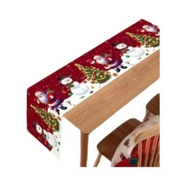 Imagem de Caminho De Mesa De Natal Papai Noel 2025 Decorações De Natal Bandeira 