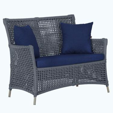 Imagem de 1 Sofá área Externa Igapó Alumínio Fendi Corda Náutica E10 Prata