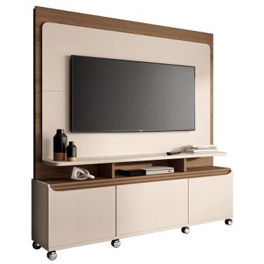 Imagem de Estante Home Theater Quantum Off White-castanho Para Tv Até 70? - Hb Móveis Off White-castanho