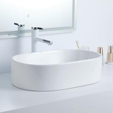 Imagem de Cuba Deend De Cerâmica OvaleLuce Para Banheiro 56x36x15cm