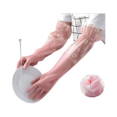 Imagem de Luvas De Limpeza De Látex Impermeáveis Para O Inverno, Resistentes Ao 