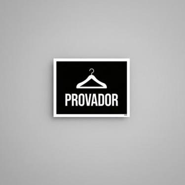 Imagem de Placa Acm Provador Cabide 18X23 - Sinalizo