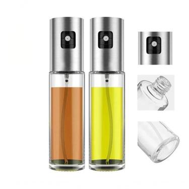 Imagem de Kit 2Pcs Spray Porta Azeite-Vinagre Aço Inox Sem Desperdício