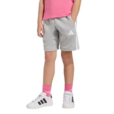 Imagem de Bermuda Infantil Menino Moletom Adidas Kc6146 3 Stripes-Masculino