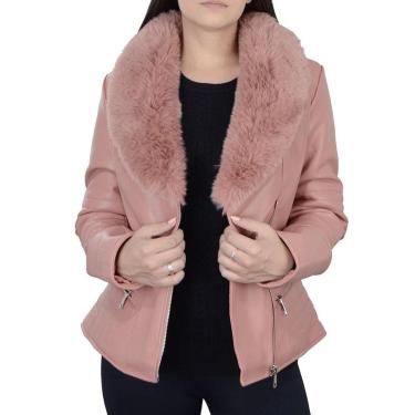 Imagem de Jaqueta Feminina Facinelli By Mooncity Peluciada Rosa 640428-Feminino